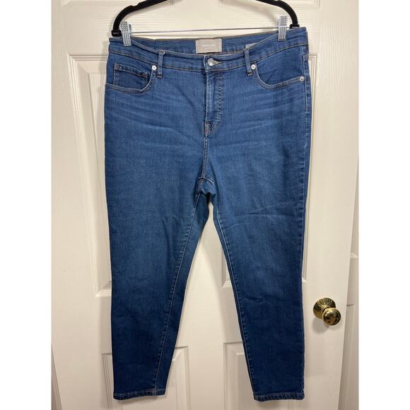 Everlane Womens Plus 33 Mid Rise Skinny Leg Medium Blue Wash Jean Capsule Fall - Picture 2 of 7